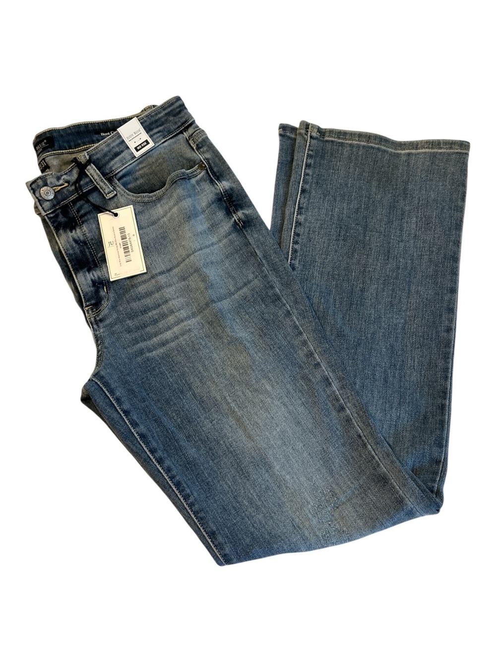 Judy Blue Jeans Womens 13/31 Blue American Honey Mid Rise Bootcut JB82337LT-CO